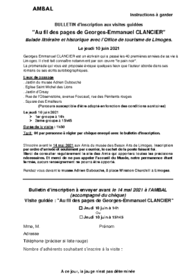 bulletin office tourisme