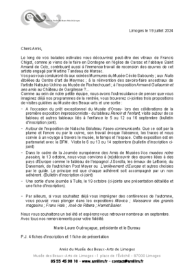 Mot de la Présidente