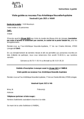 bulletin FRAC